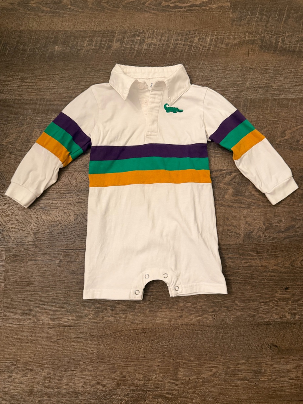 Lulu Bebe Mardi Gras romper
